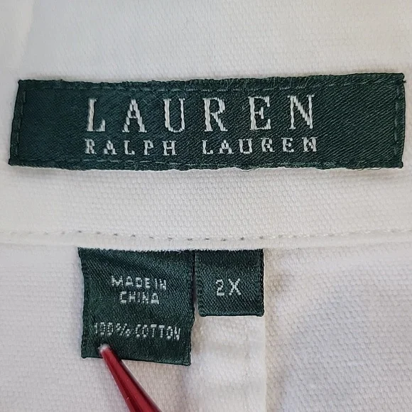 Ralph Lauren White Denim Jacket Womens Size 2X - Picture 6 of 10